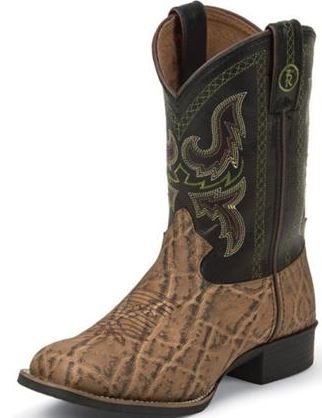 KIDS PECAN ELEPHANT GRAIN TONY LAMA WESTERN BOOTS STYLE LL513